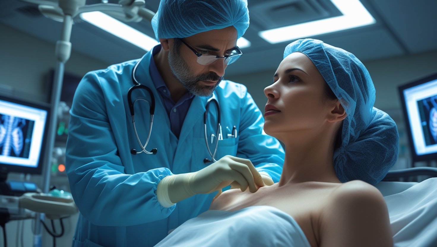 Physiotherapist treating a patient at home